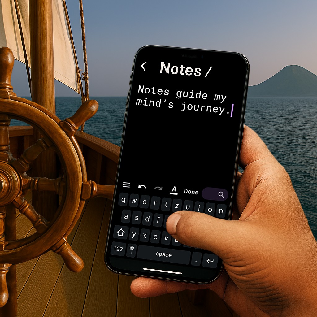 Notes guide my mind’s journey.