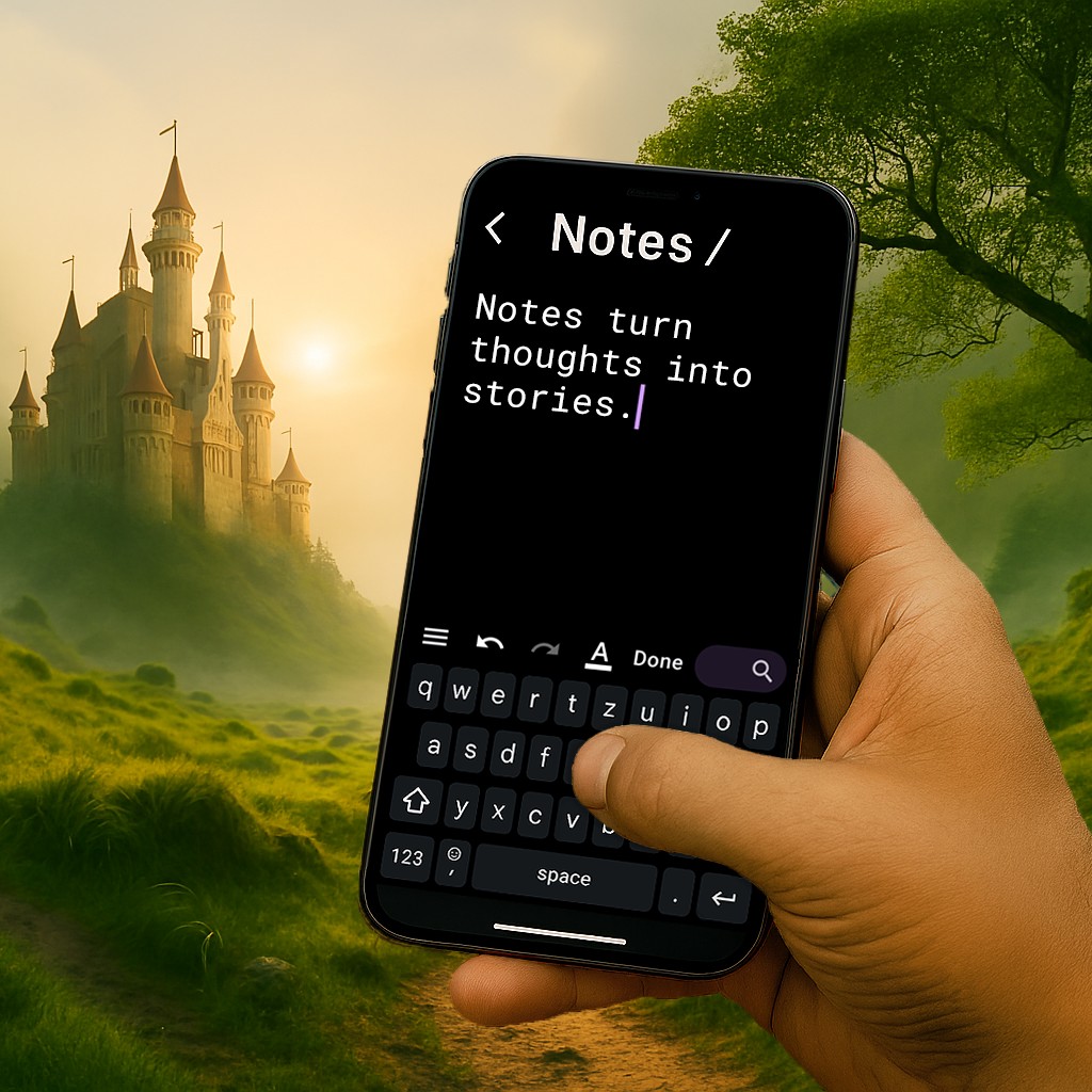 Notes turn thoughts into stories.  